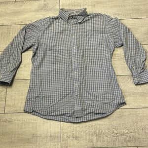 Vintage Tommy Hilfiger Shirt  Brown Blue Button Up Casual Mens